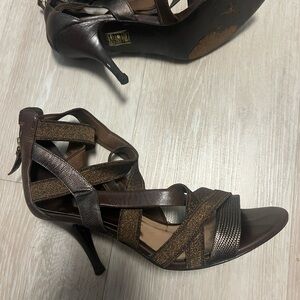 Guess-Elegant Brown Strappy Heels